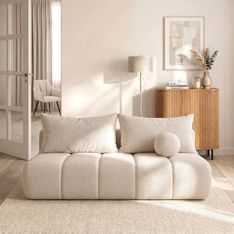 Sofa Rozkładana SARIA Beżowa Boucle