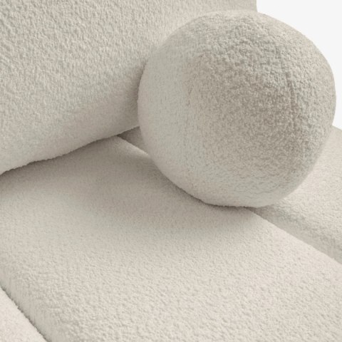Sofa Rozkładana SARIA Kremowa Boucle