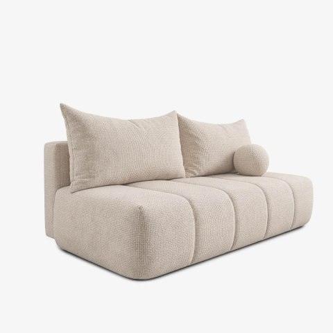 Sofa Rozkładana SARIA Kremowa Szenilowa