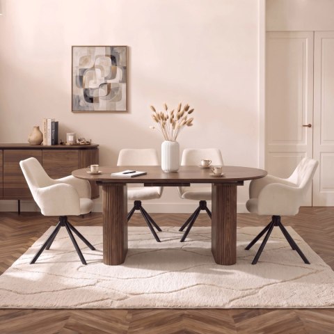 Stół OVAL Rozkładany 180-220 cm Orzech