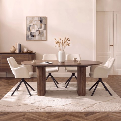 Stół OVAL Rozkładany 180-220 cm Orzech