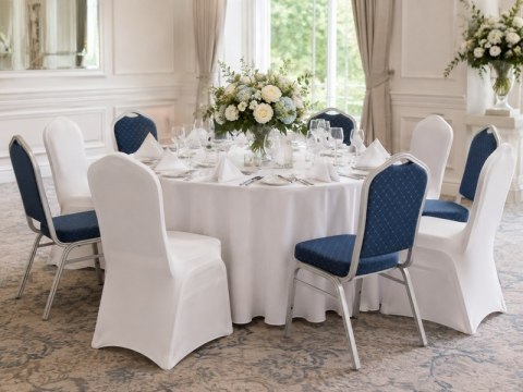King Home Zestaw 2 krzeseł bankietowych ARES + 2 pokrowce WEDING