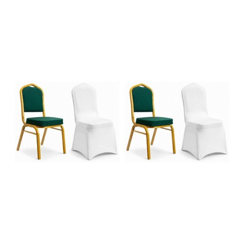 King Home Zestaw 2 krzeseł bankietowych HEKATE + 2 pokrowce WEDING