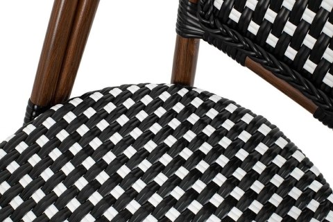 King Home Zestaw 2 krzeseł ogrodowych CAFE PARIS ARM brązowy rattan