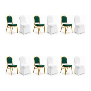 King Home Zestaw 6 krzeseł bankietowych HEKATE + 6 pokrowców WEDING
