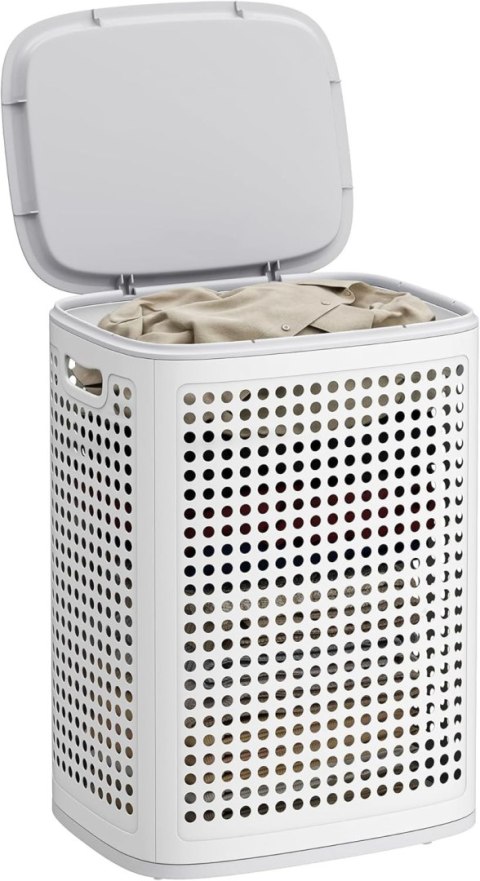 Kosz na pranie biało szary 75l - RLH021WG01