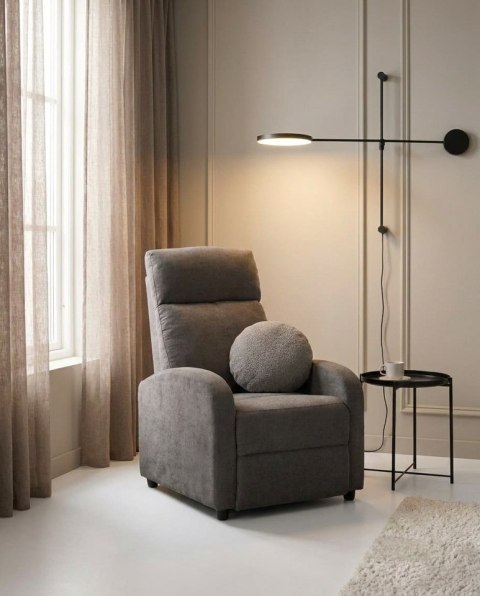 King Home Fotel wypoczynkowy rozkładany RELAX PREMIUM ciemny szary