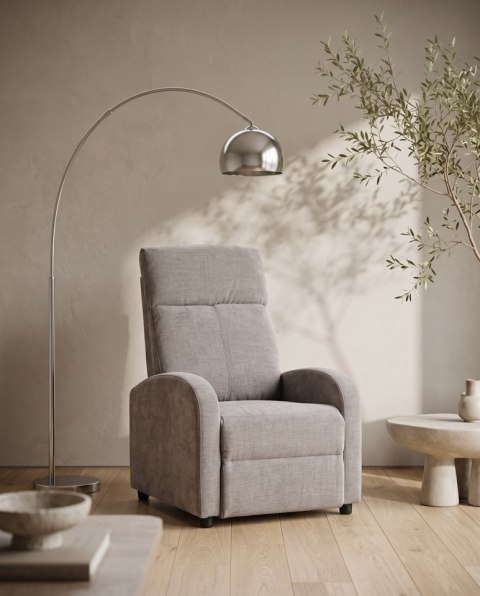 King Home Fotel wypoczynkowy rozkładany RELAX PREMIUM jasny szary
