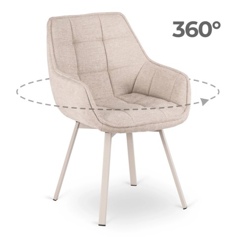 Krzesło Obrotowe MOND Kremowe