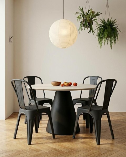 King Home Zestaw 6 Krzeseł TOWER PARIS PP UV czarne