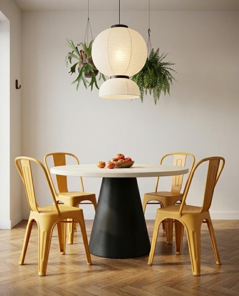 King Home Zestaw 6 Krzeseł TOWER PARIS PP UV żółte