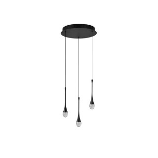 AZZARDO AZZARDO lampa wisząca DALMA 3 ROUND czarna