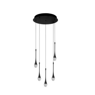 AZZARDO AZZARDO lampa wisząca DALMA 5 ROUND czarna