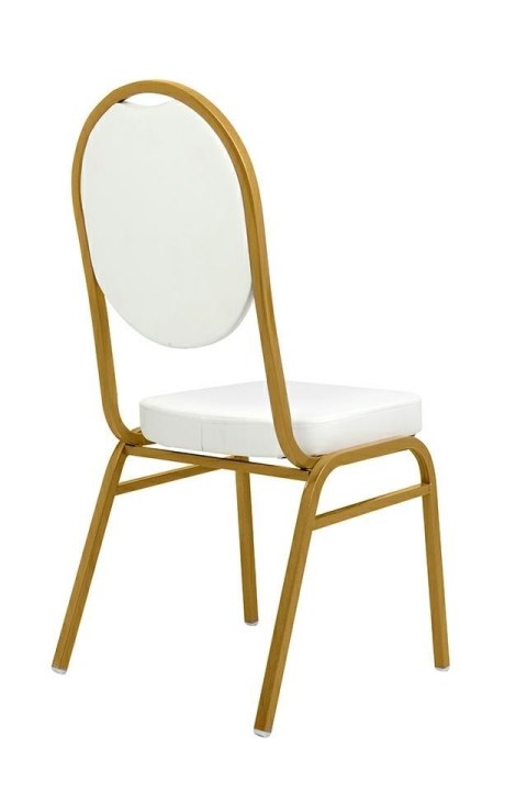 King Home Zestaw 4 krzeseł bankietowych HESTIA biały