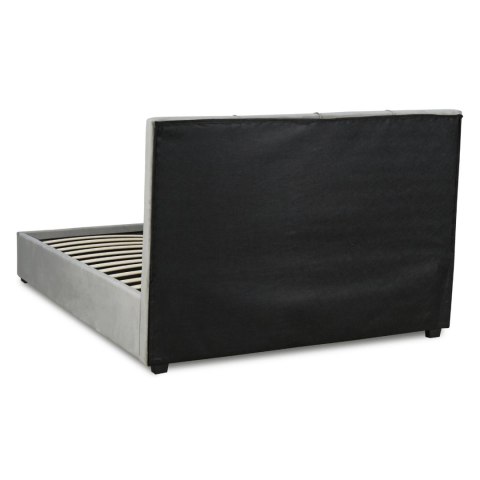Łóżko 140x200 TINGA Welurowe Ciemnoszare