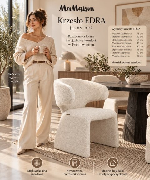MaMaison MaMaison krzesło EDRA jasny beż