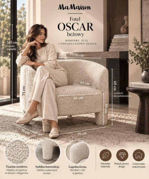 MaMaison MaMaison fotel OSCAR beżowy