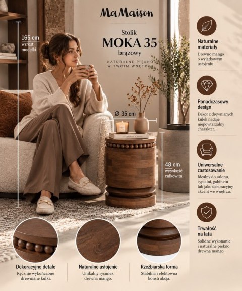 MaMaison MaMaison stolik MOKA 35 brązowy / drewno mango