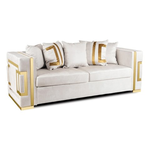 Sofa PALLAZO 3S Trzyosobowa Kremowo/Złota
