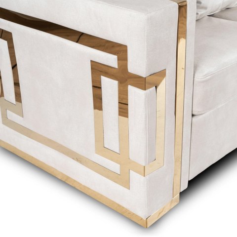 Sofa PALLAZO 3S Trzyosobowa Kremowo/Złota
