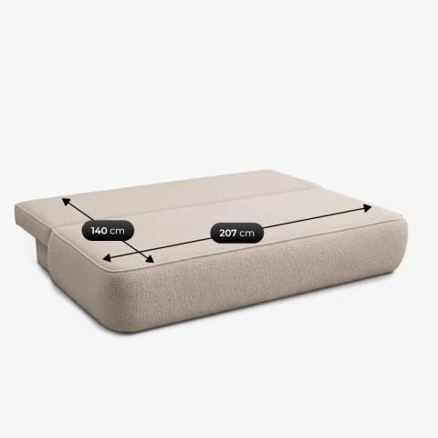 Sofa Rozkładana ARVETO Beżowa Boucle