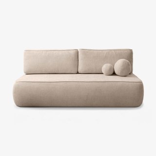 Sofa Rozkładana ARVETO Beżowa Szenilowa