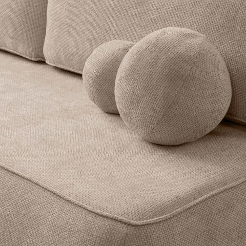 Sofa Rozkładana ARVETO Beżowa Szenilowa