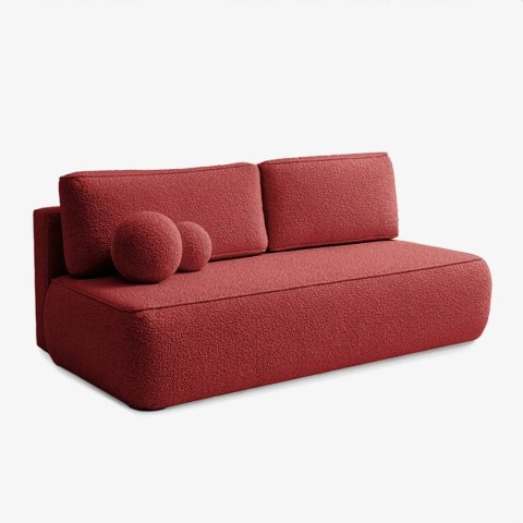 Sofa Rozkładana ARVETO Bordowa Boucle