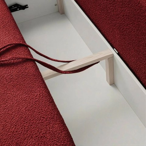 Sofa Rozkładana ARVETO Bordowa Boucle