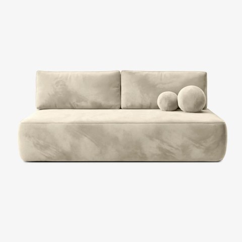 Sofa Rozkładana ARVETO Kremowa Welurowa