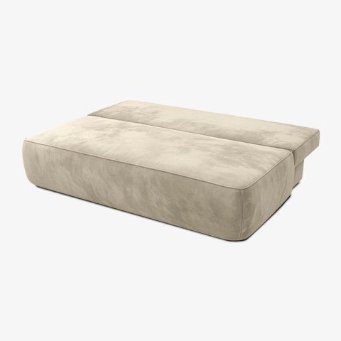 Sofa Rozkładana ARVETO Kremowa Welurowa