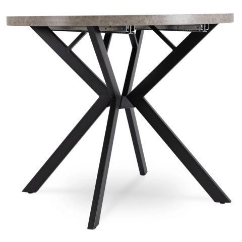 Stół DORIAN Rozkładany 80-160 cm Beton/Czarny