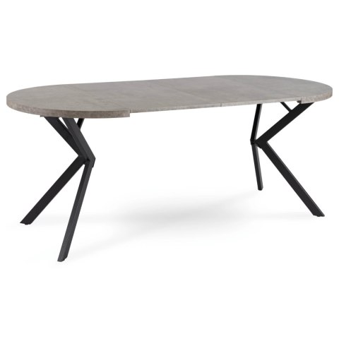 Stół DORIAN Rozkładany 80-160 cm Beton/Czarny