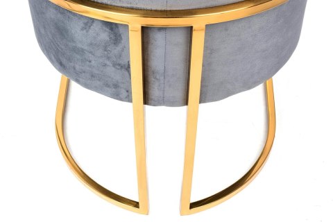 King Home Fotel CHLOE VELVET ciemny szary - metal, welur