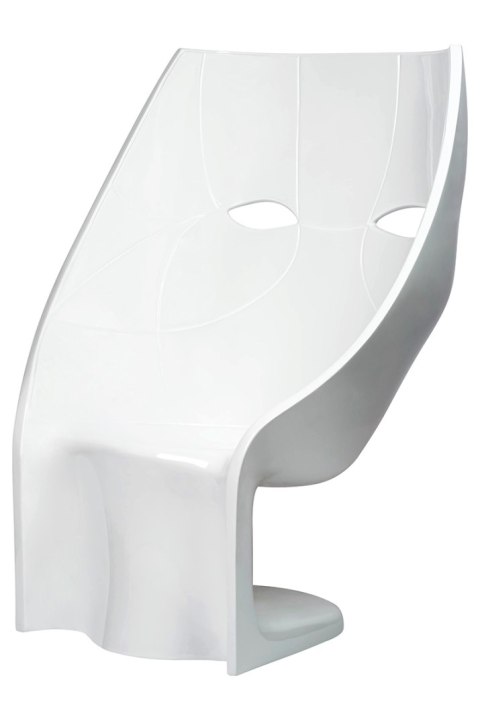 King Home Fotel NEMO FACE CHAIR biały - włókno szklane