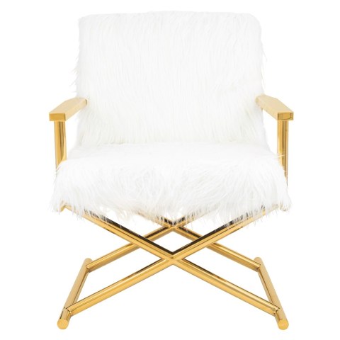 Kare Design KARE fotel MR. FLUFFY biały / złoty