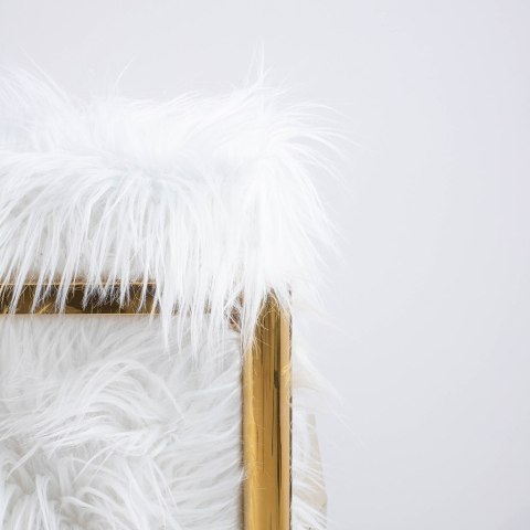 Kare Design KARE fotel MR. FLUFFY biały / złoty