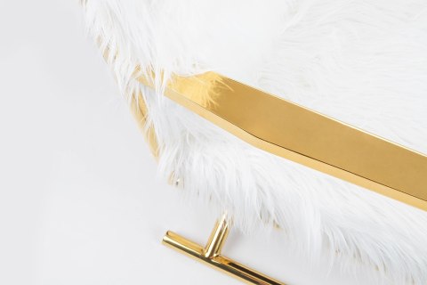 Kare Design KARE fotel MR. FLUFFY biały / złoty