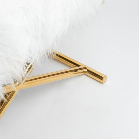 Kare Design KARE fotel MR. FLUFFY biały / złoty