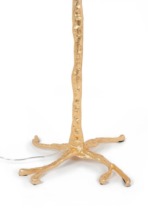 King Home Lampa podłogowa TIFFANY 175 zielona mosiądz / naturalne pióra