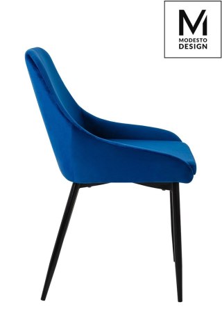 Produkt wycofany MODESTO krzesło CLOVER ciemny niebieski - welur, metal