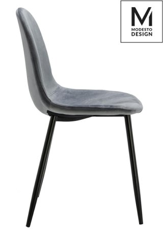 Modesto MODESTO krzesło LUCY szare - welur, metal