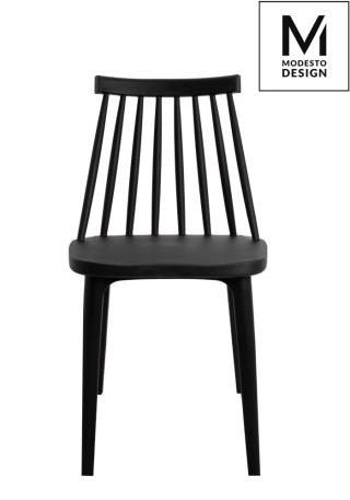 Modesto Design MODESTO krzesło RIBS BLACK czarne - polipropylen