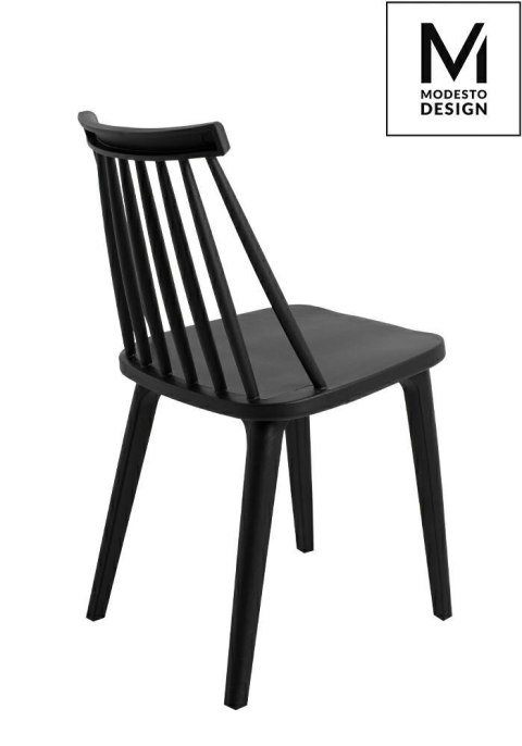 Modesto Design MODESTO krzesło RIBS BLACK czarne - polipropylen