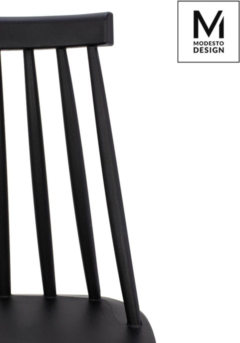 Modesto Design MODESTO krzesło RIBS BLACK czarne - polipropylen
