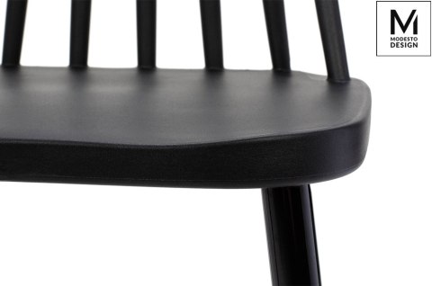 Modesto Design MODESTO krzesło RIBS BLACK czarne - polipropylen