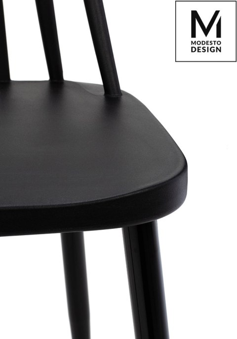 Modesto Design MODESTO krzesło RIBS BLACK czarne - polipropylen