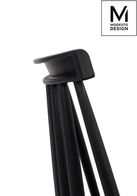 Modesto Design MODESTO krzesło RIBS BLACK czarne - polipropylen