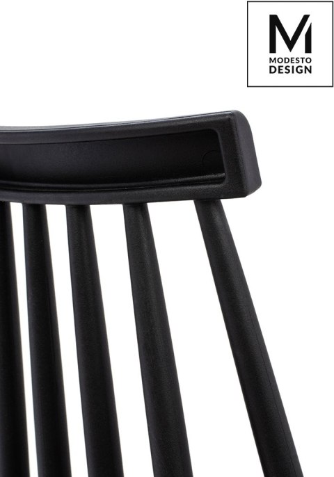 Modesto Design MODESTO krzesło RIBS BLACK czarne - polipropylen