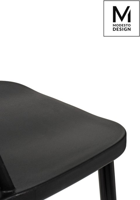 Modesto Design MODESTO krzesło RIBS BLACK czarne - polipropylen